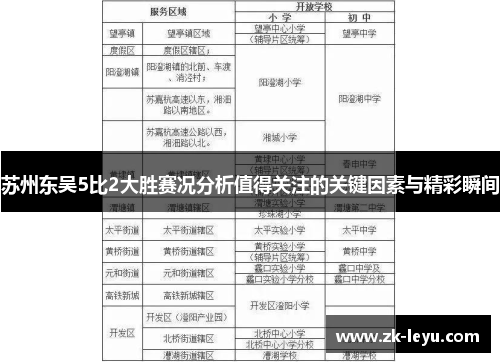 苏州东吴5比2大胜赛况分析值得关注的关键因素与精彩瞬间