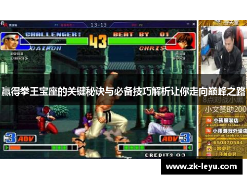 赢得拳王宝座的关键秘诀与必备技巧解析让你走向巅峰之路